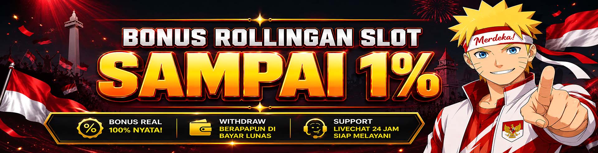 Bonus Rollingan SLOT 1%